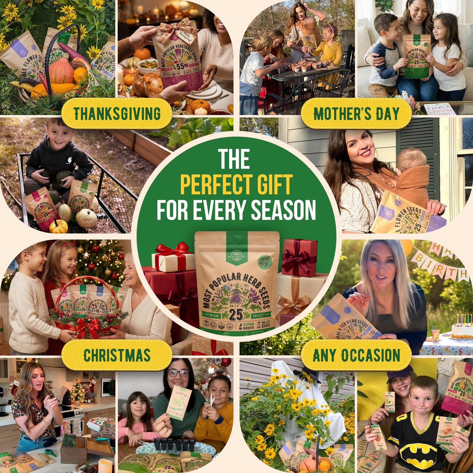 25 Most Popular Herb Seeds Variety Pack – 11,700 Non-GMO Heirloom Seeds for P…