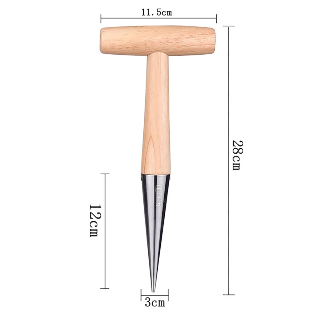 Home Gardening Wooden Planting Seeds and Bulbs Tools Hand Digger Seedling Remove