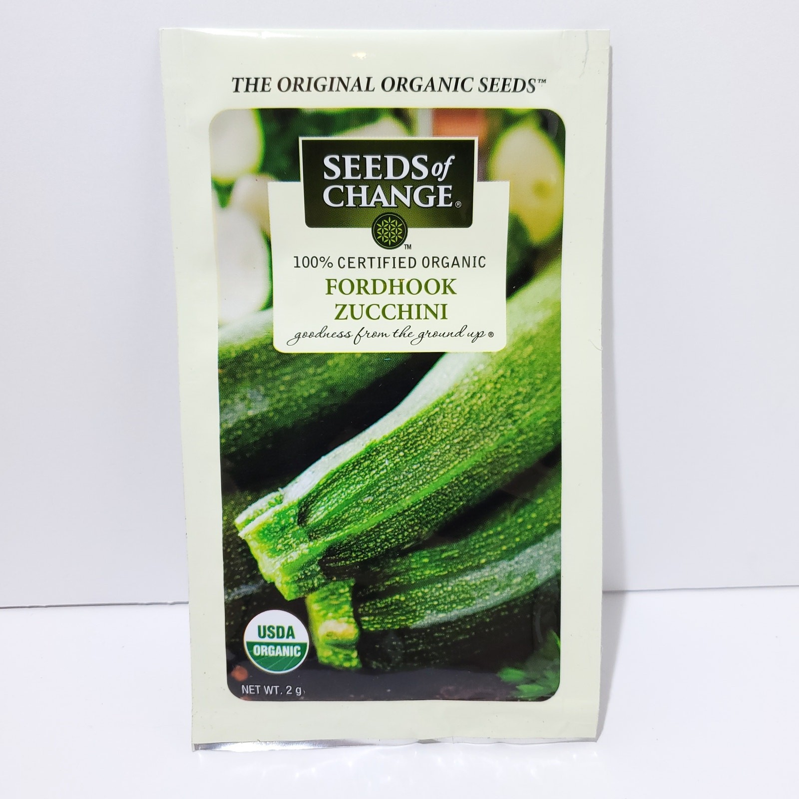 Seeds of Change Organic (2025) – 1pk 2g Fordhook Zucchini Squash Garden Seeds