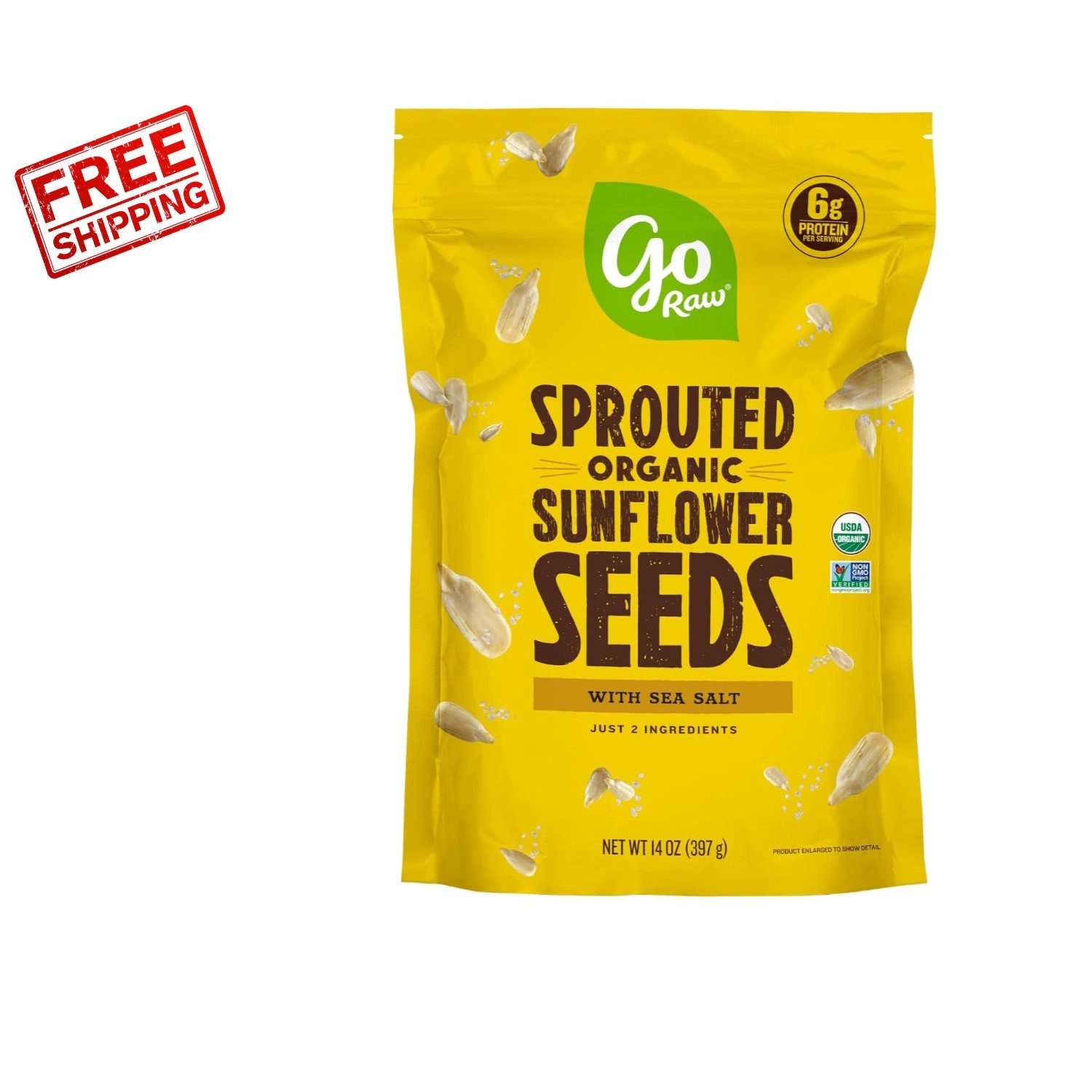 Healthy Organic Sprouted Sunflower Seeds 14 oz – Crunchy Sea Salted Treat