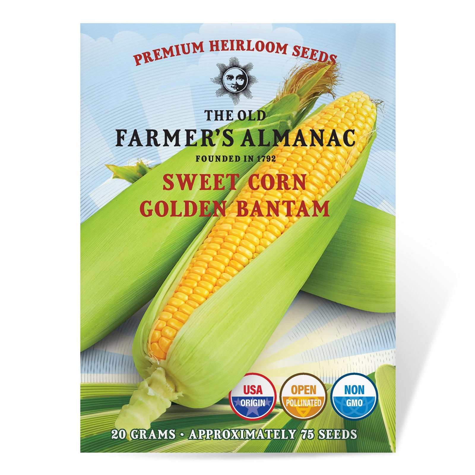 Heirloom Sweet Corn Seeds Golden Bantam Approx 75 Seeds NonGMO, Open Pollin…