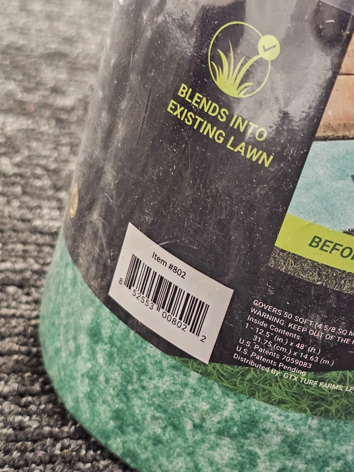 Growtrax 802 Grass Seed Mat, Year Round Green-50 Sq Ft Quick Fix Roll