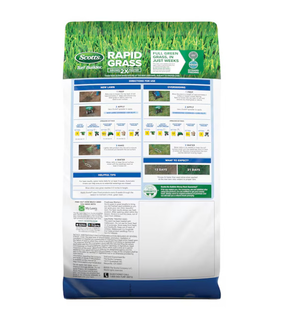 Scotts Turf Builder Rapid Grass Sun Shade 5.6-lb Mixture/Blend Grass Seed,pack 2