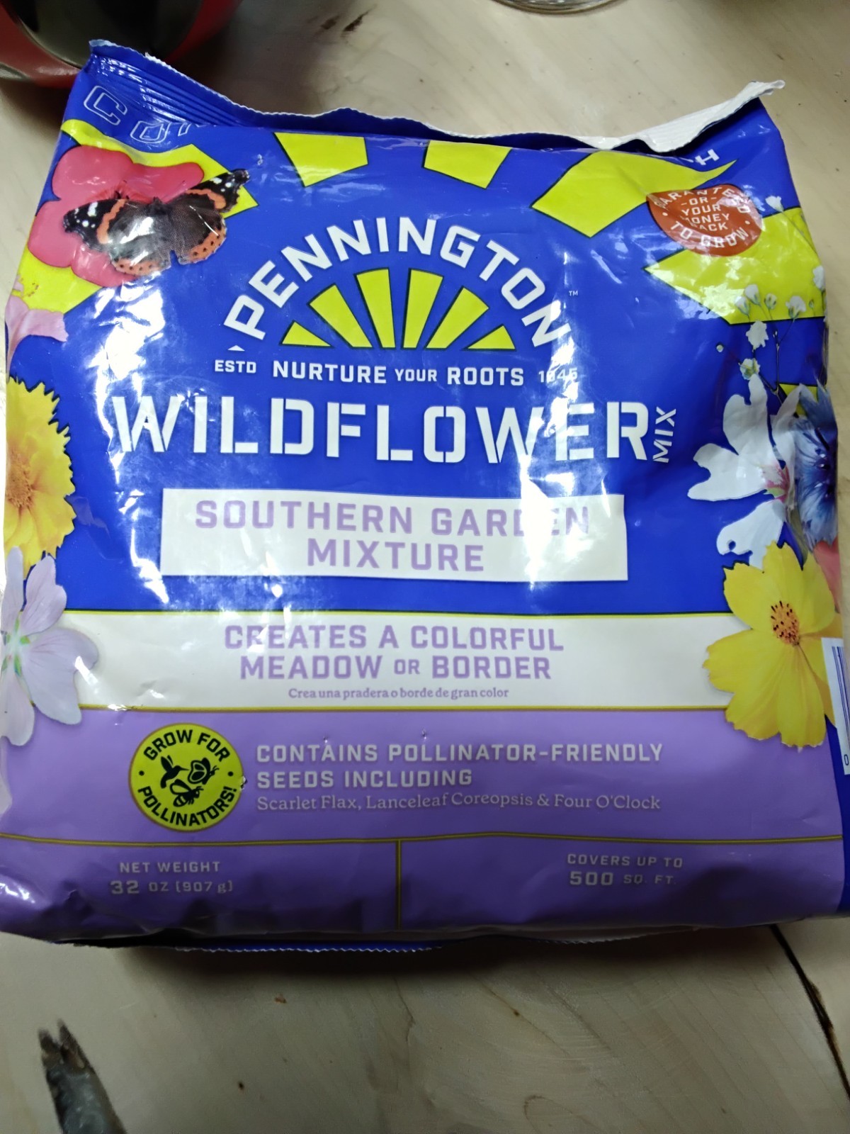 Pennington Wildflower Southern Garden Mixture, 32 oz., Scarlet flax,…