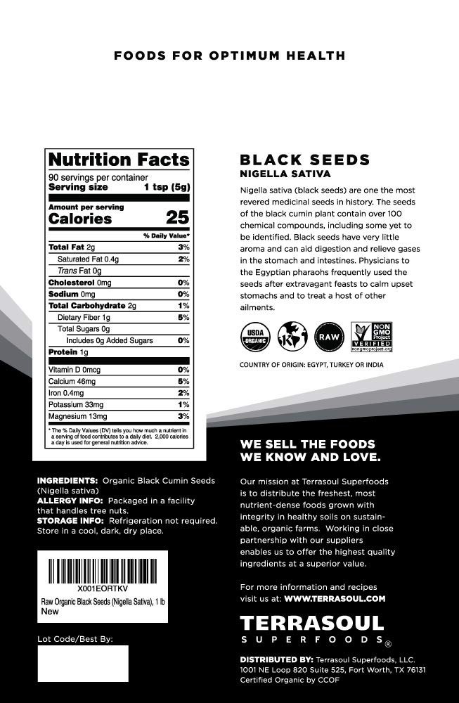 Organic Nigella Sativa Black Cumin Seeds – 1 Pound, Perfect for Healthy Cooking
