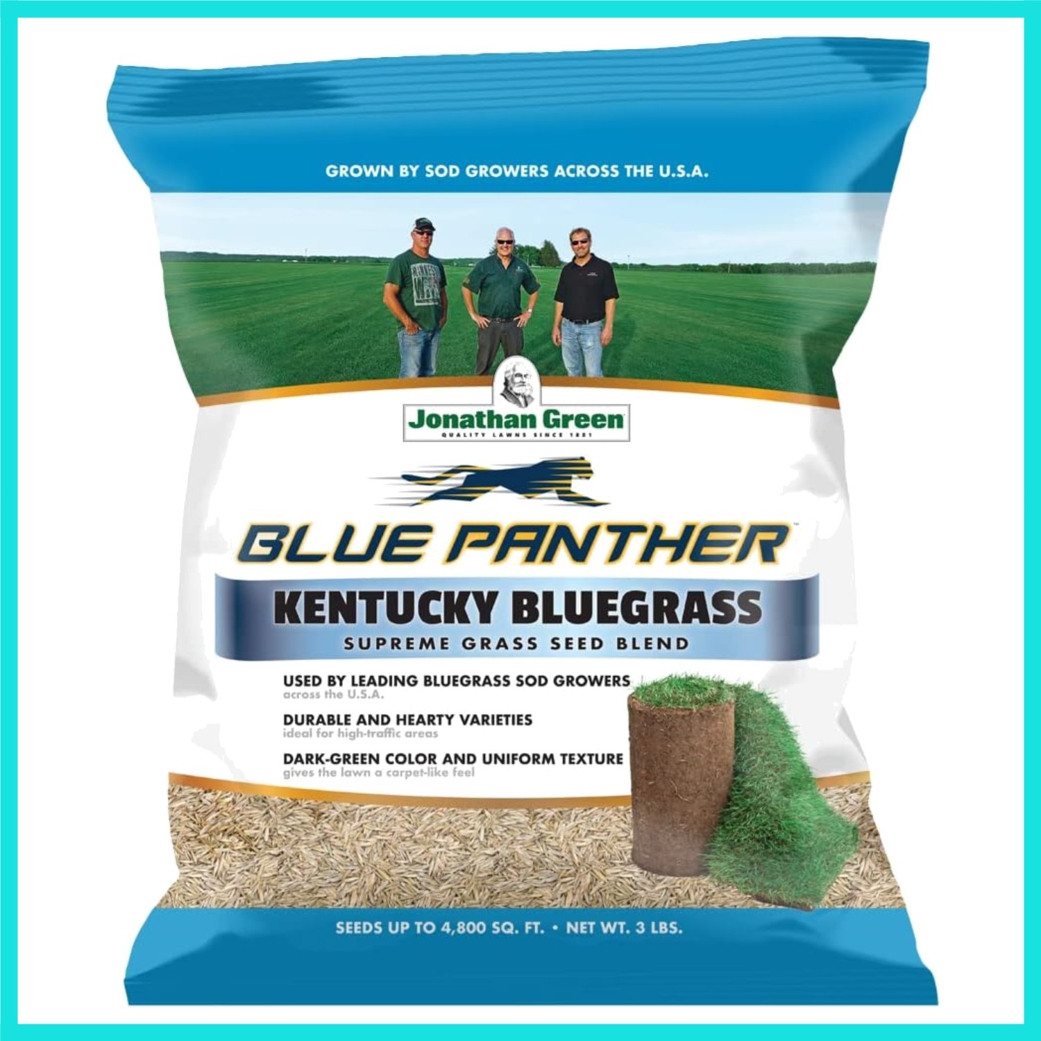 11970 Blue Panther Kentucky Bluegrass Grass Seed – Cool Season Lawn Seed 3 lb