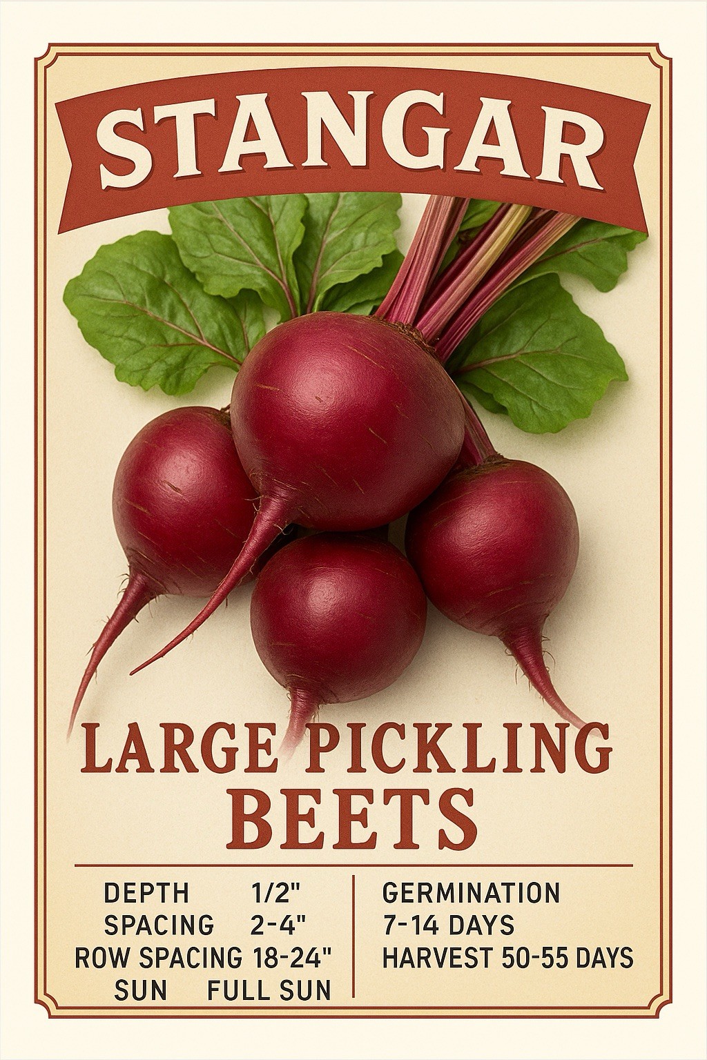 Stangar Large Pickling Beets Seeds