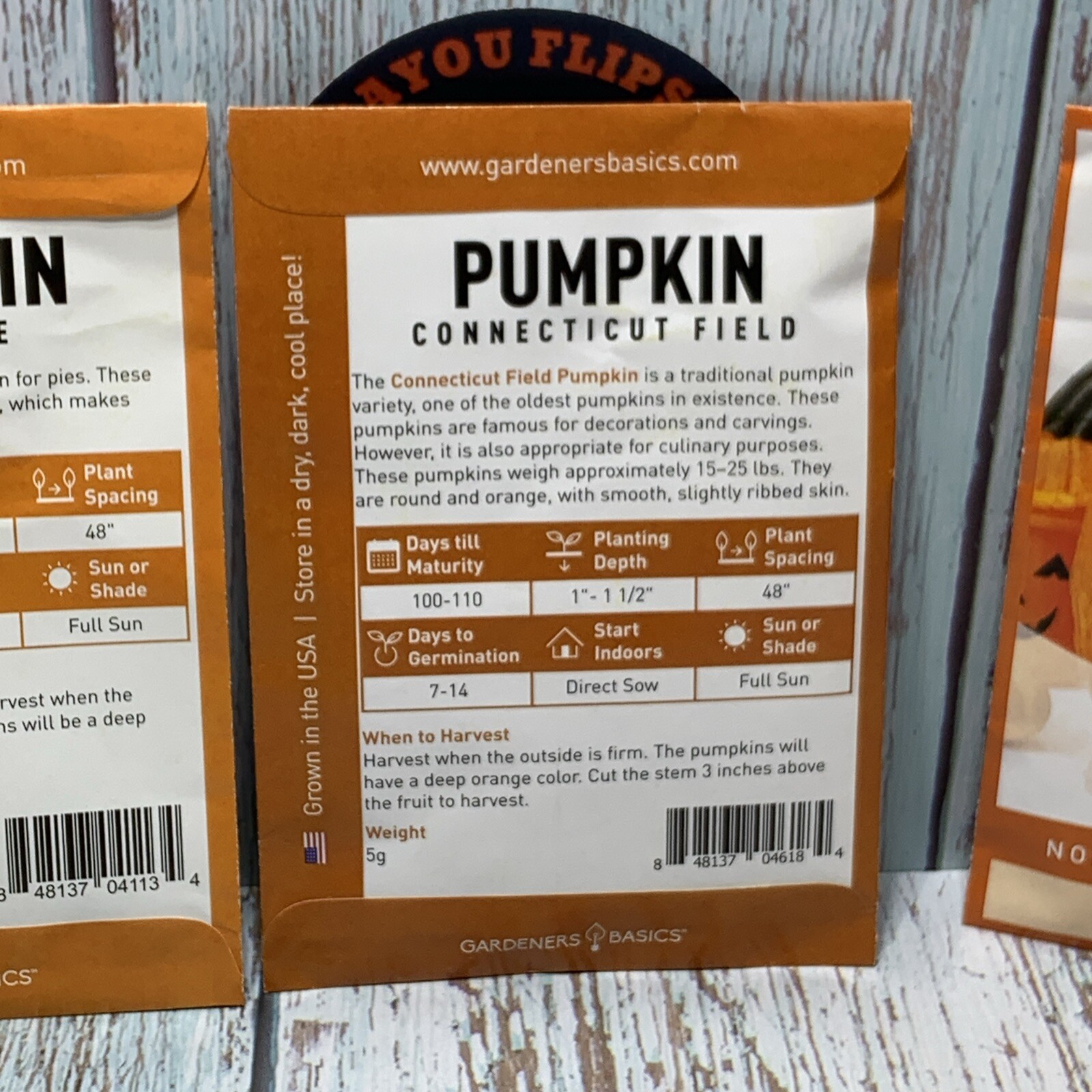 5 Pks.Pumpkin Seeds.| Heirloom, Non-GMO, Sugar Pie,Big Max,Jack Be Little,Jackol