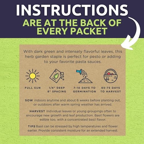Organic Container Garden Seeds Variety Pack – 10 Individual Packs – 2026