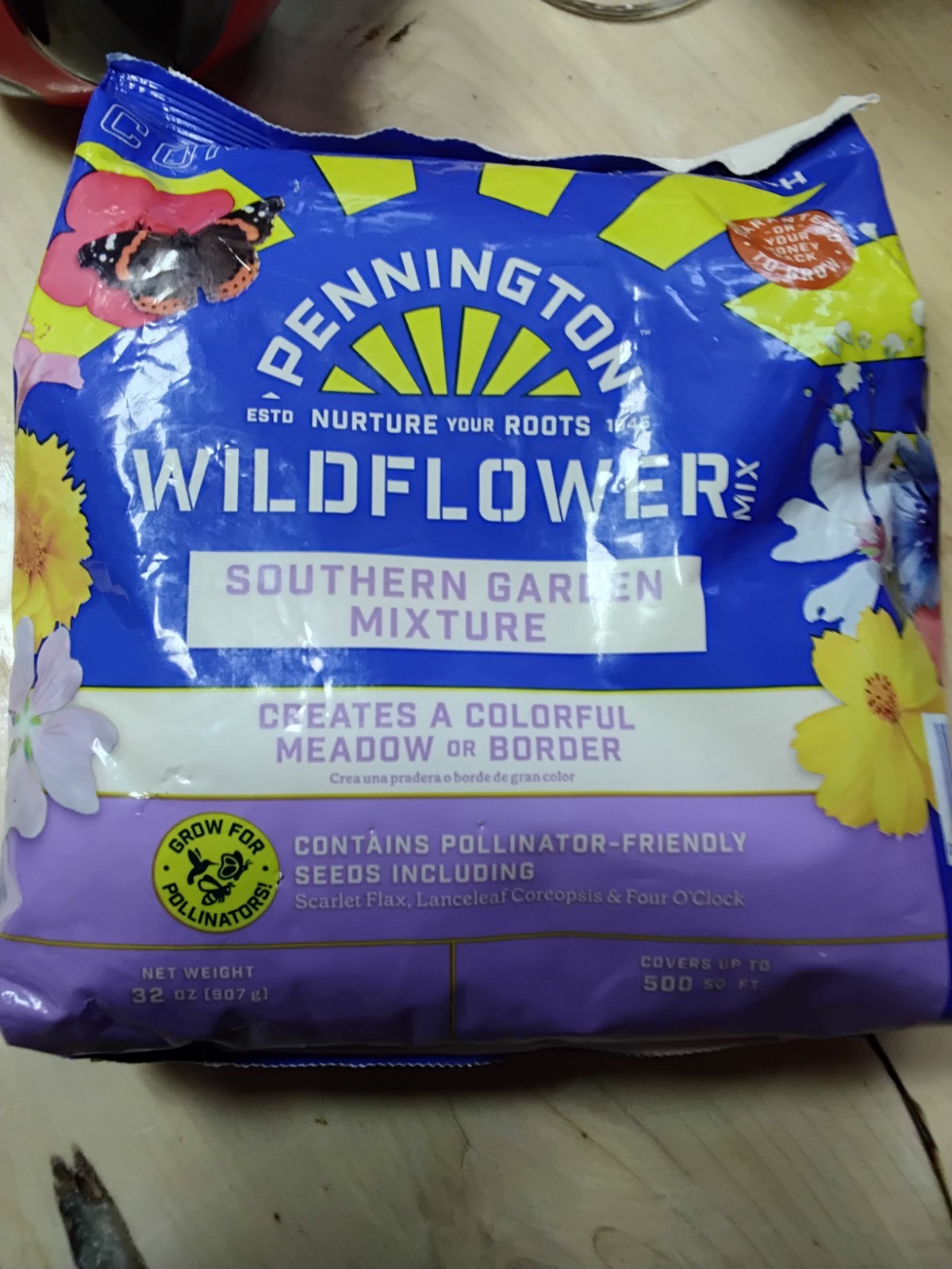 Pennington Wildflower Southern Garden Mixture, 32 oz., Scarlet flax,…