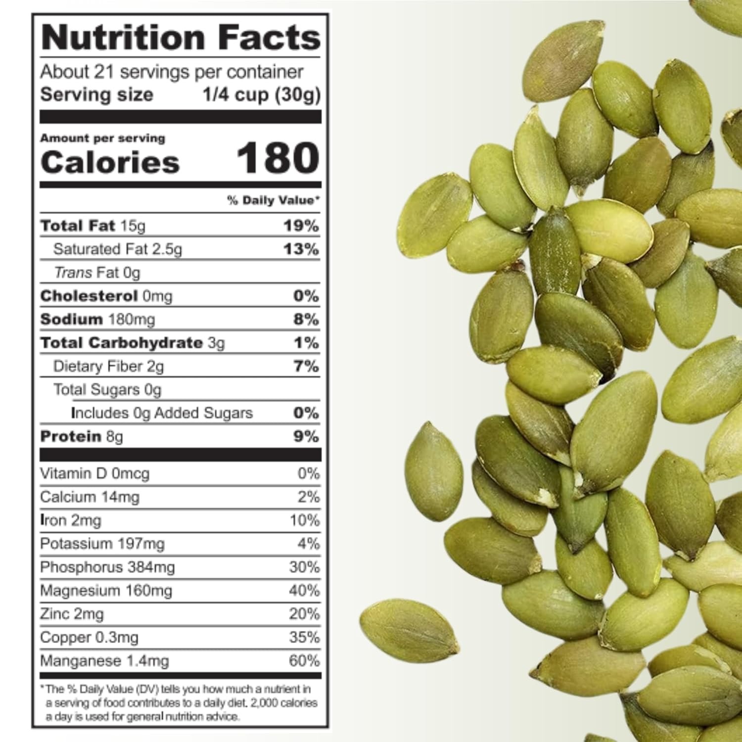 Sea Salt Sprouted Pumpkin Seeds 22oz Organic Gluten Free Non GMO Paleo Keto