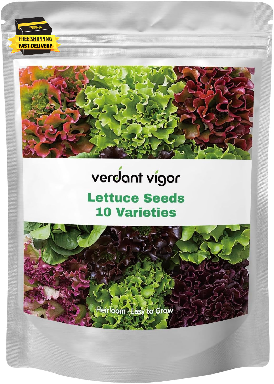 20,000+ Lettuce Seeds, Heirloom Vegetable Seed for Planting Indoor Outdoor, 10 V