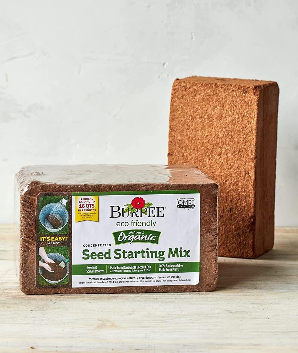 Organic Coconut Coir Seed Starting Mix, 16 Quart – Expandable & Eco-Friendly
