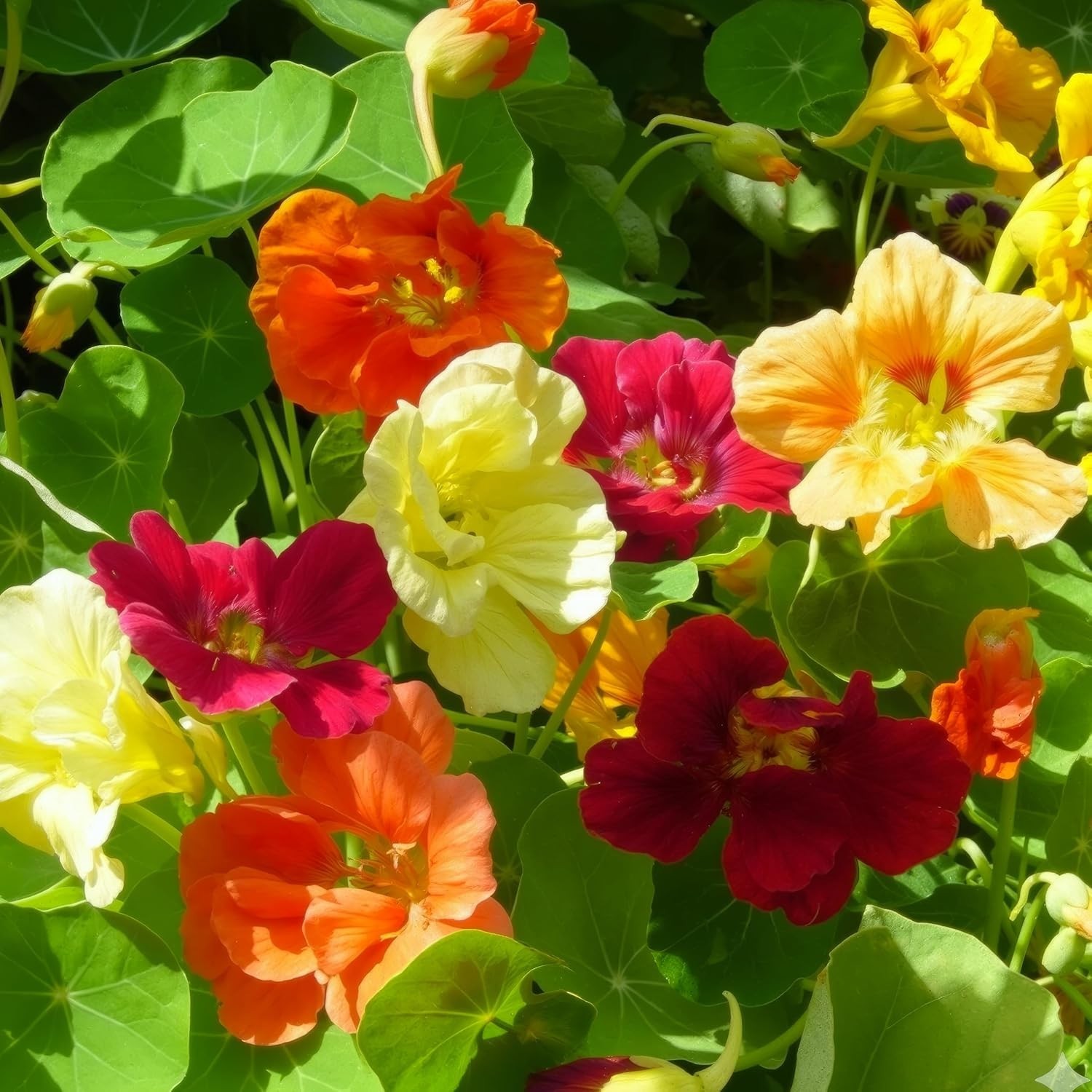 Nasturtium Seeds Jewel Mix Multicolored Edible Flowers | 1.5 Ounce 350+ Seeds…
