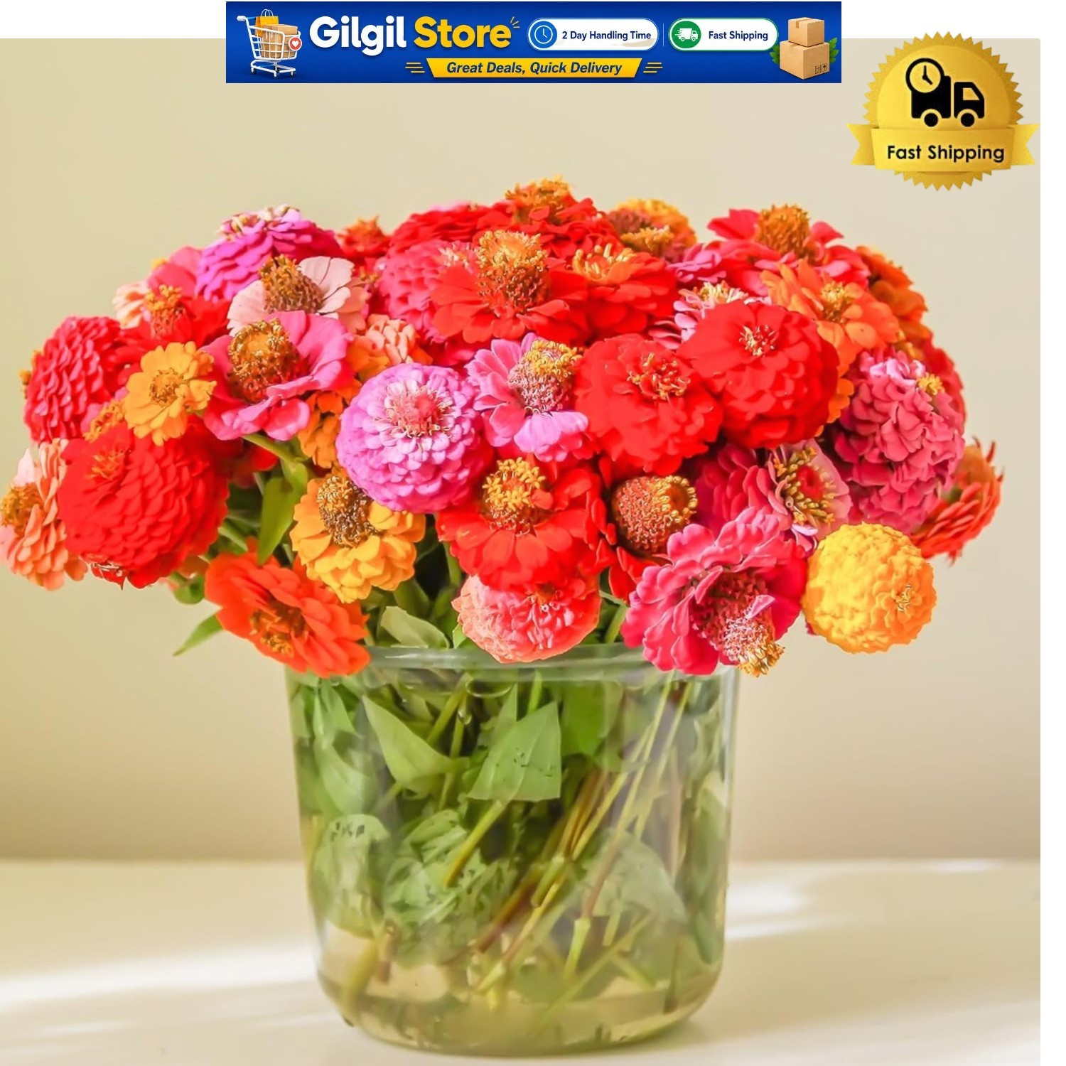 High Germination Zinnia Seeds – 20,000+ Colorful Blooms for Pollinator Gardens