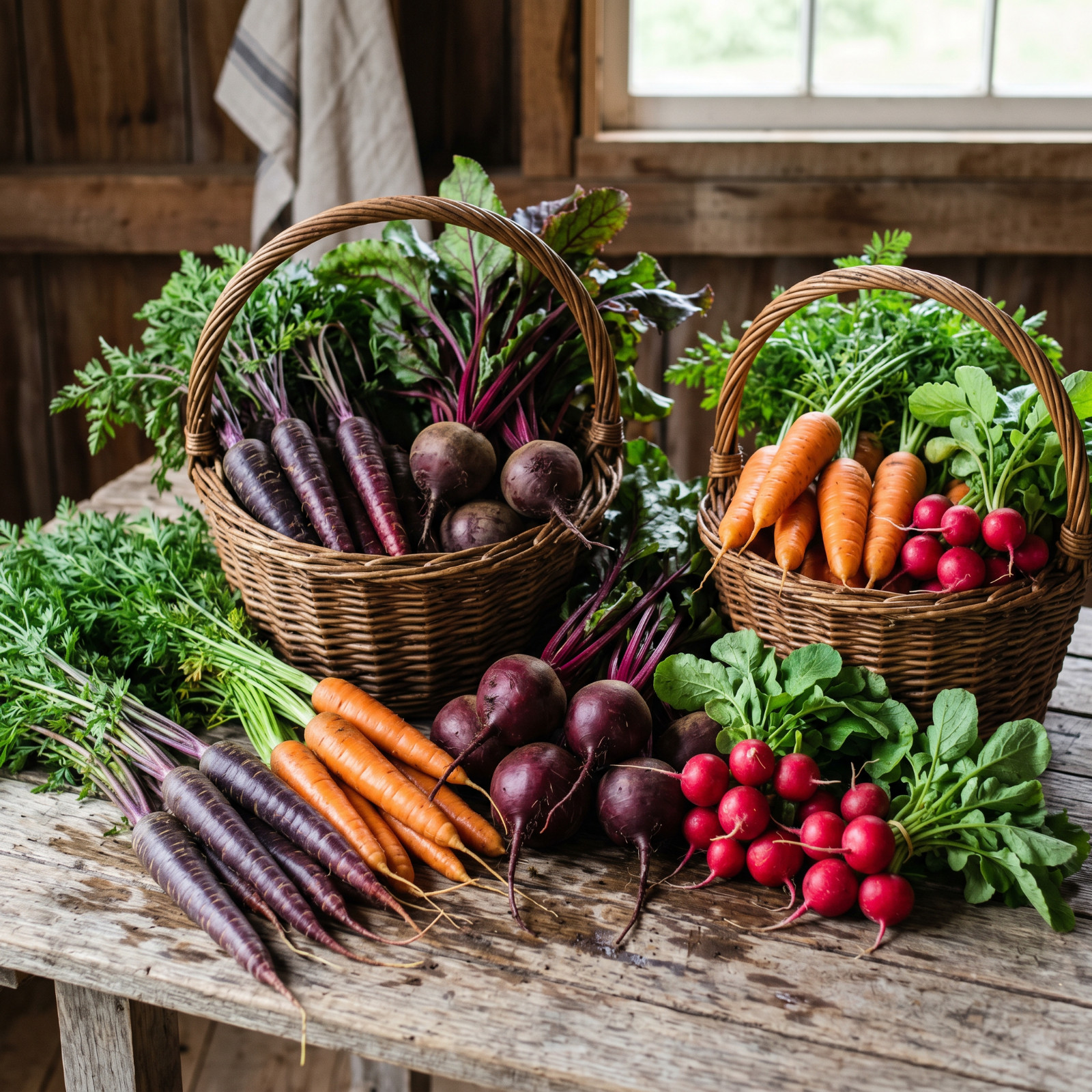 RAINBOW ROOT VEGETABLE COLLECTION Purple Carrot Beet Radish 4 Packs 1350 Seeds!