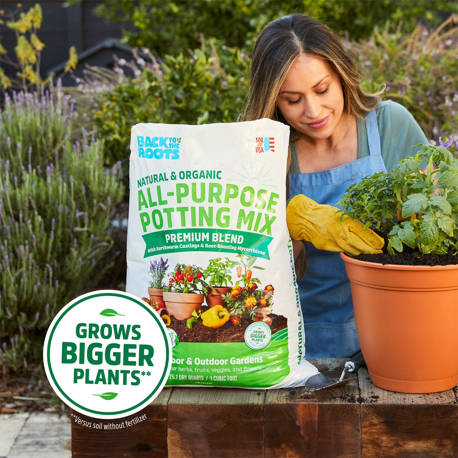 Organic All-Purpose Potting Mix Premium Soil Blend 23 lb Back to the Roots