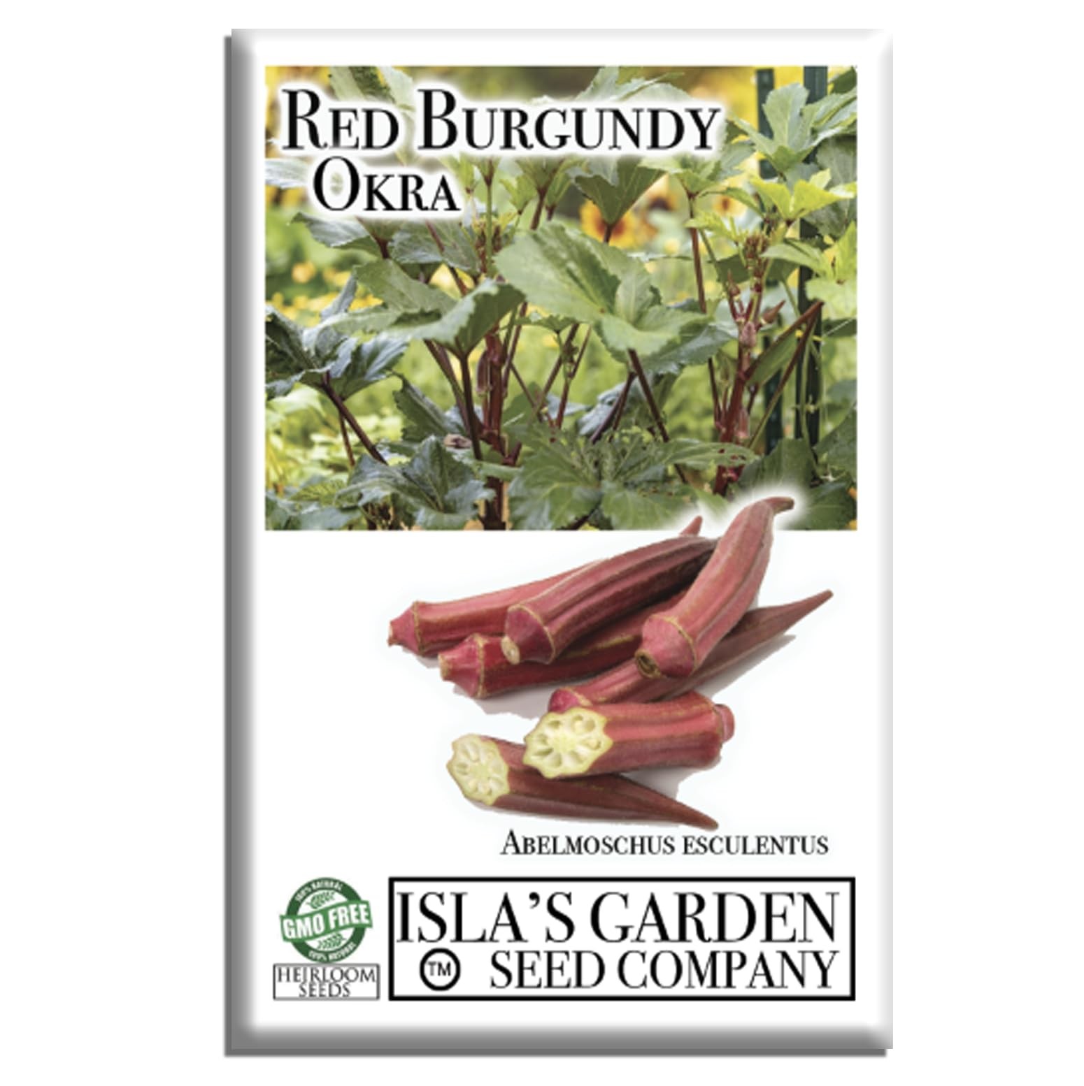 Red Burgundy Okra Seeds for Planting – 100+ NonGMO & Heirloom Seeds, Abelmosc…