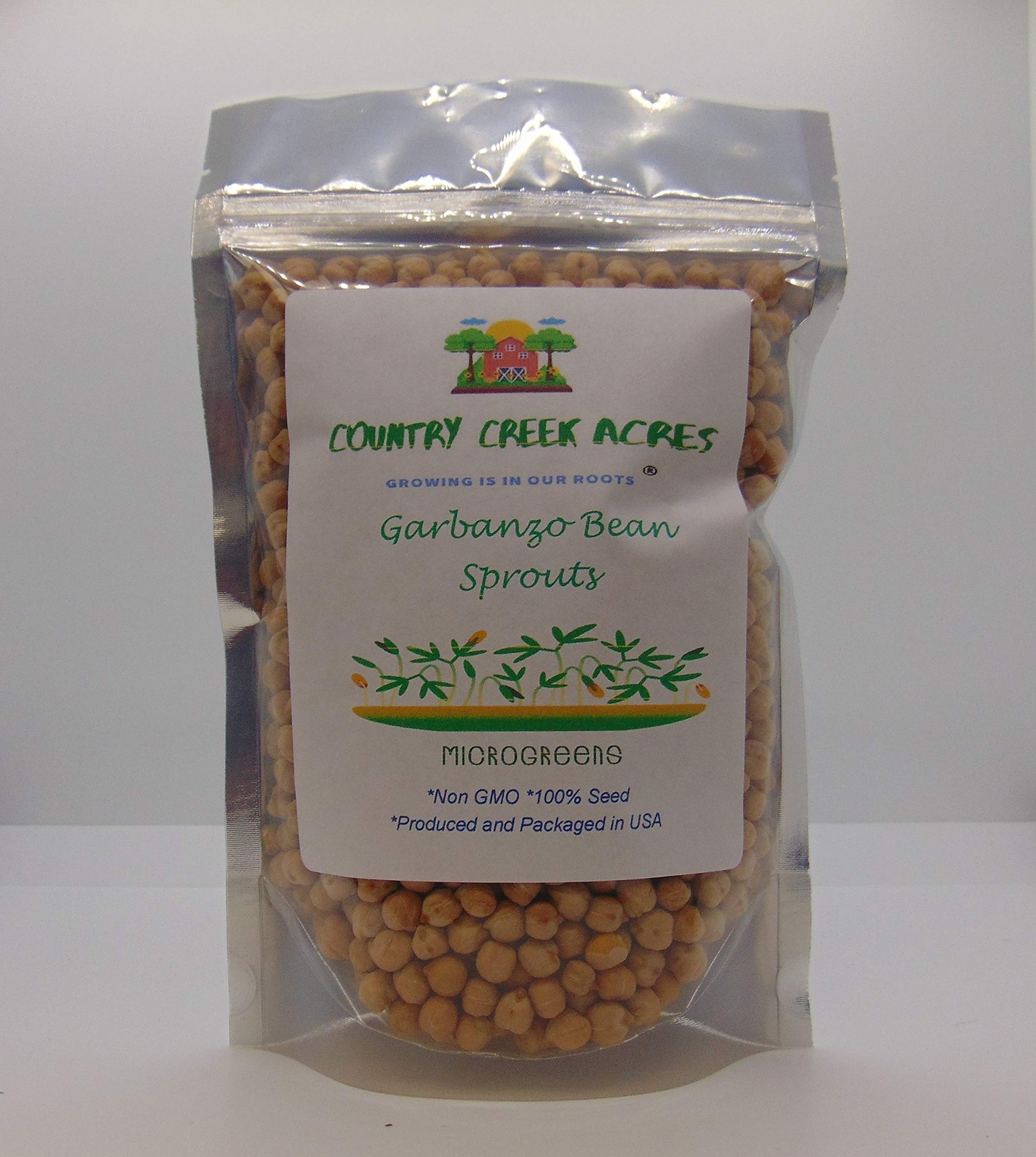 Non-GMO Garbanzo Bean Seeds – Sprouting, Microgreens, Hydroponics, 2 OZ