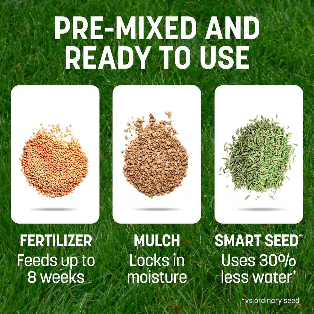 Smart Patch Dense Shade 10 Lb. 200 Sq. Ft. Grass Seed Bare Spot Repair with Mulc