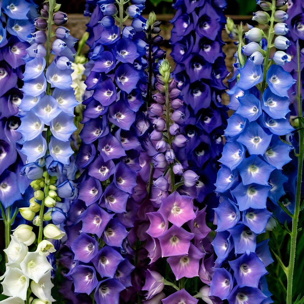 50 Delphinium Seeds Perennial Flower Seed Flowers Perennial ” Dark Mix”