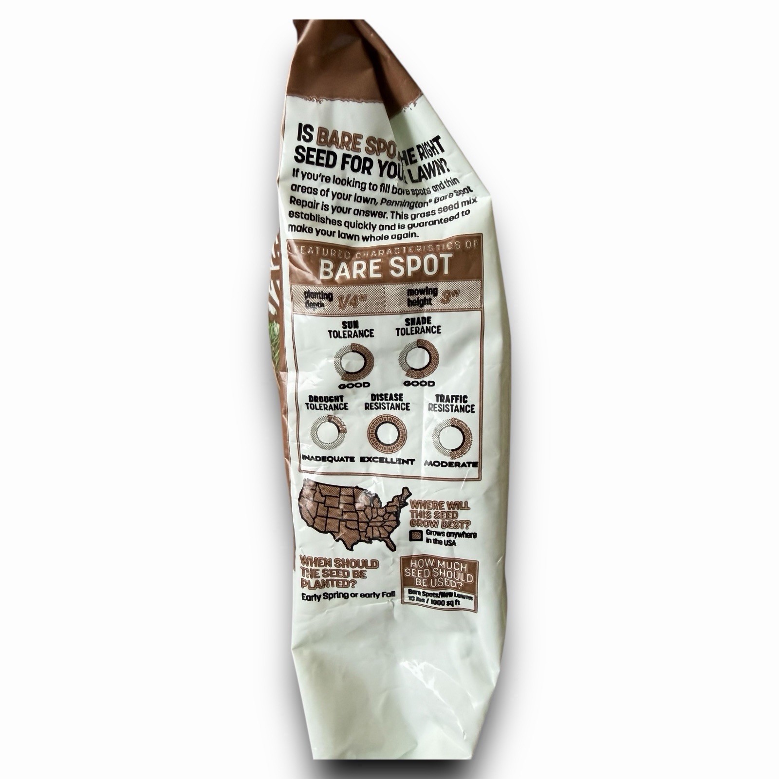 Pennington – Bare Spot Repair – Penkoted Grass Seed Mixture – 1 lb Bag 100sq. ft