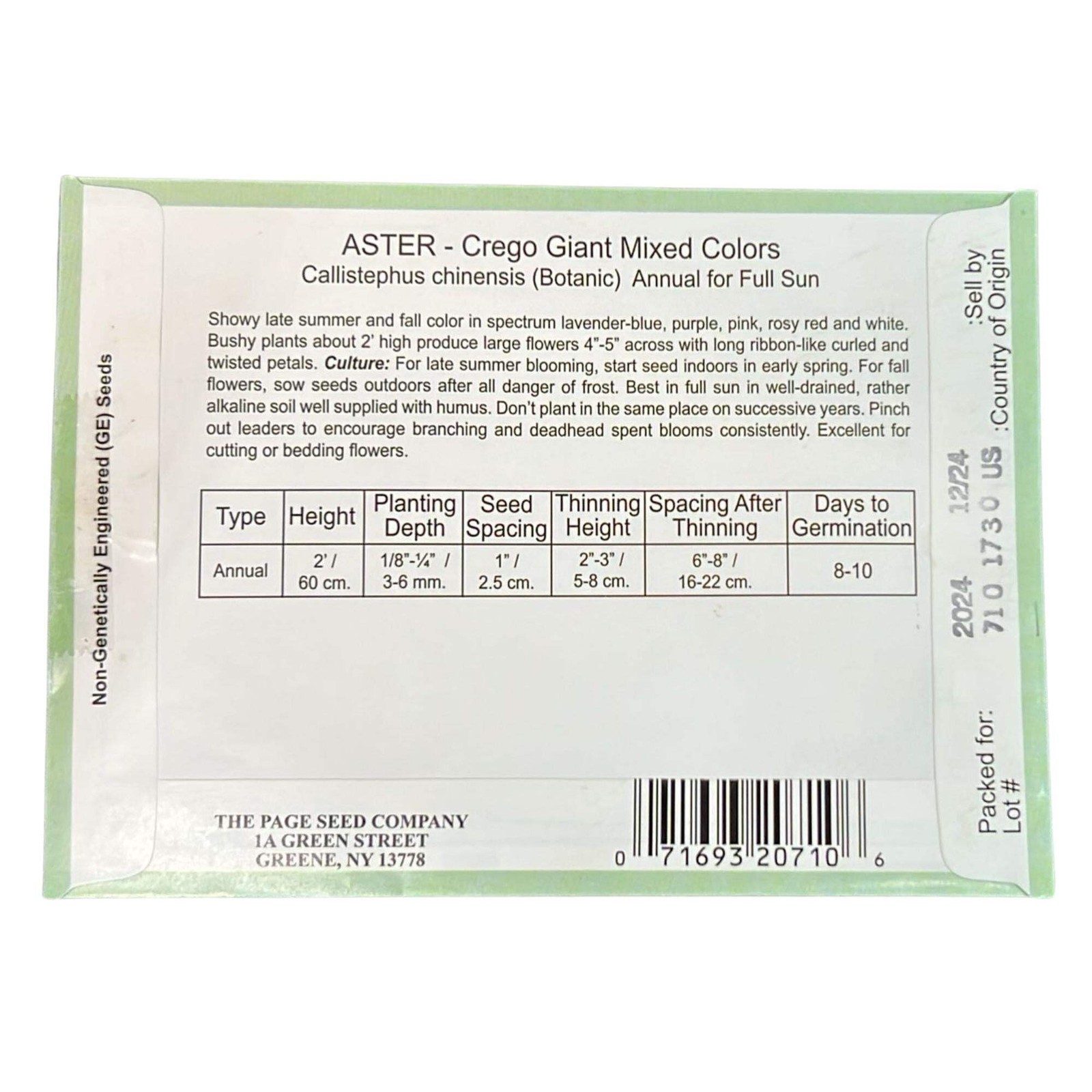 Valley Greene 140mg Aster Crego Giant Mixed Colors :2CT
