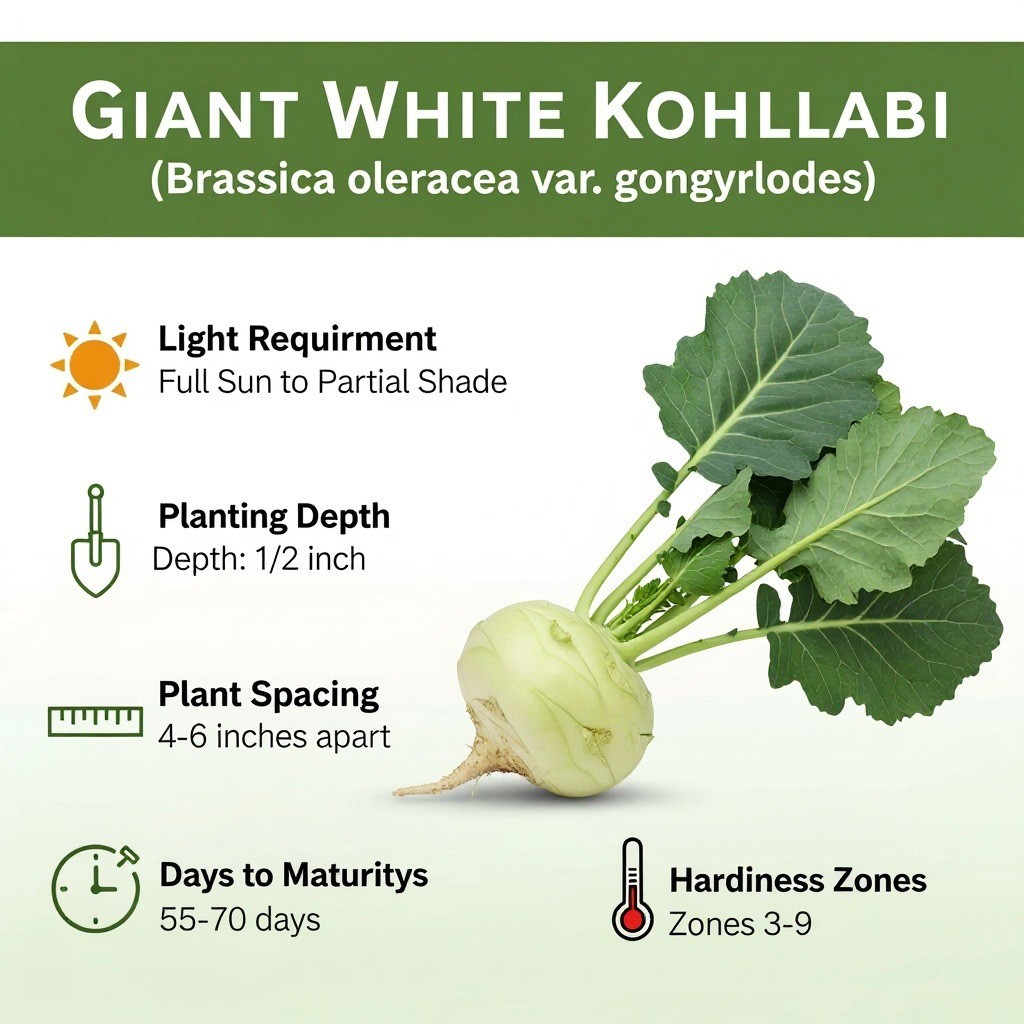Superschmelz Giant White Kohlrabi Seeds – Heirloom Non-GMO Seeds