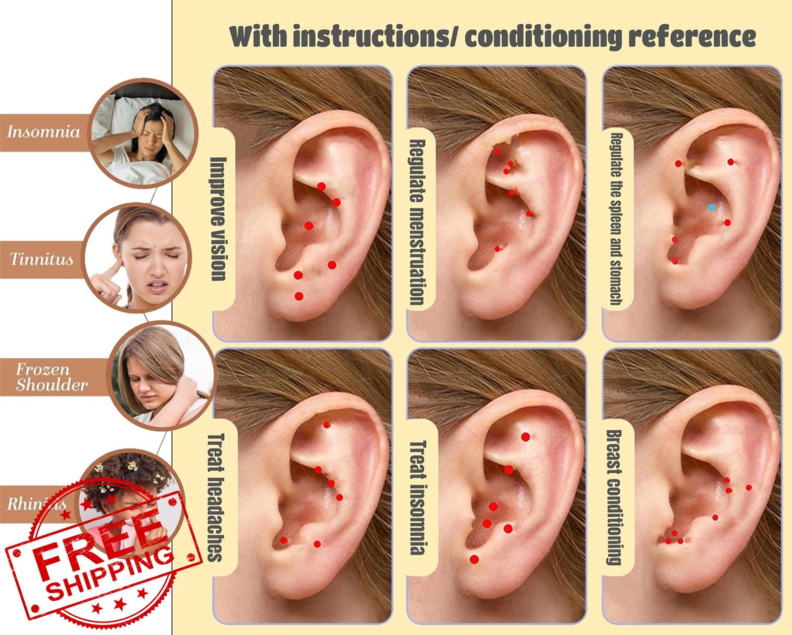 Litelogy ear seeds silver 200 units