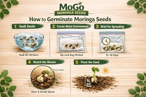 200 Moringa Seeds for Planting | Premium Germination, Edible Malunggay Seeds