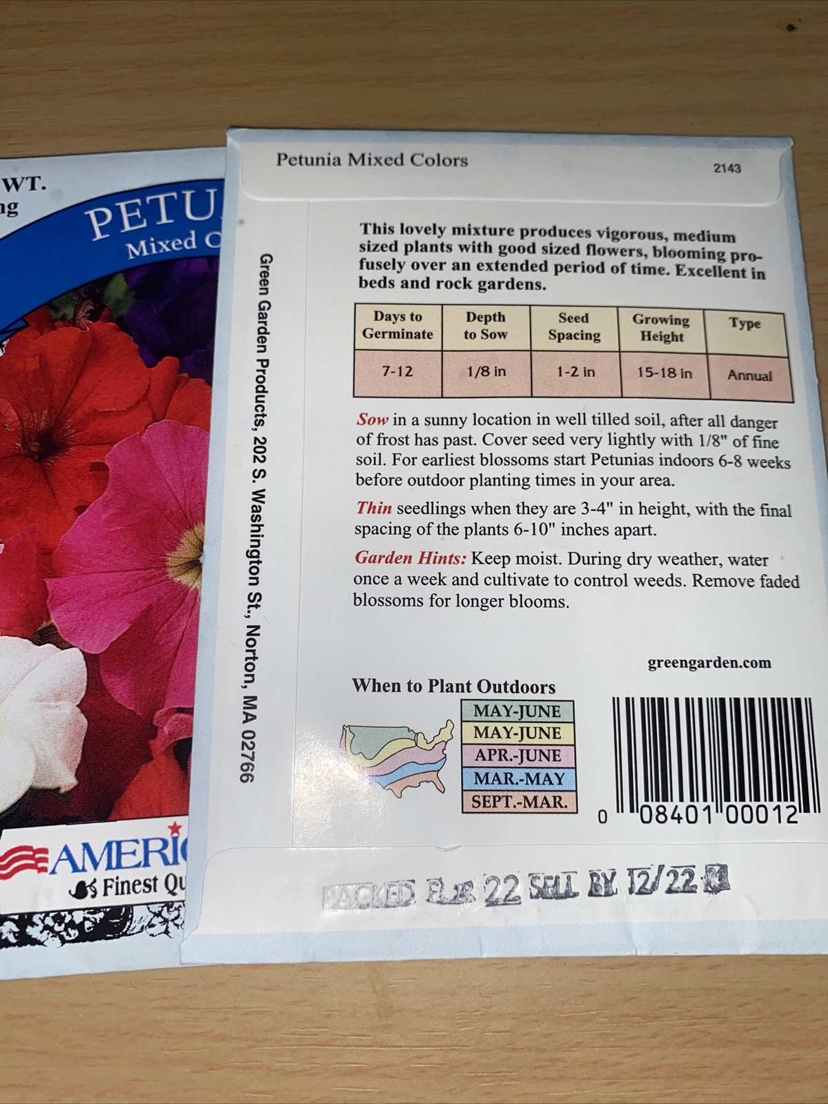Petunia MIX Multi-Color Flower seeds Garden Spring 6 packed for 2022