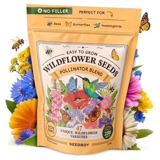 Wildflowers for Pollinators Seed Mix – Bulk Wildflower Seeds – 40,000+ 2 oz