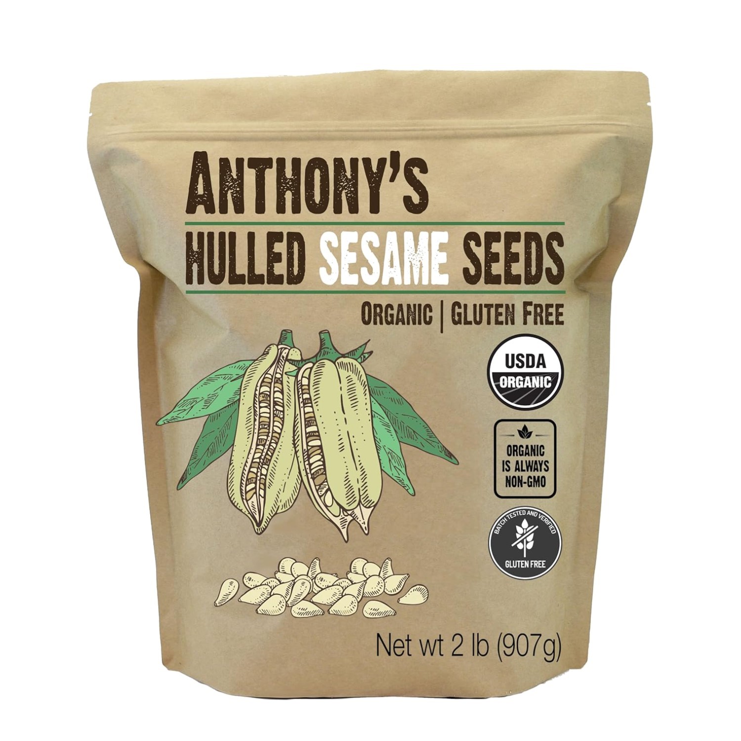 Organic White Sesame Seeds 2 lb – Gluten Free
