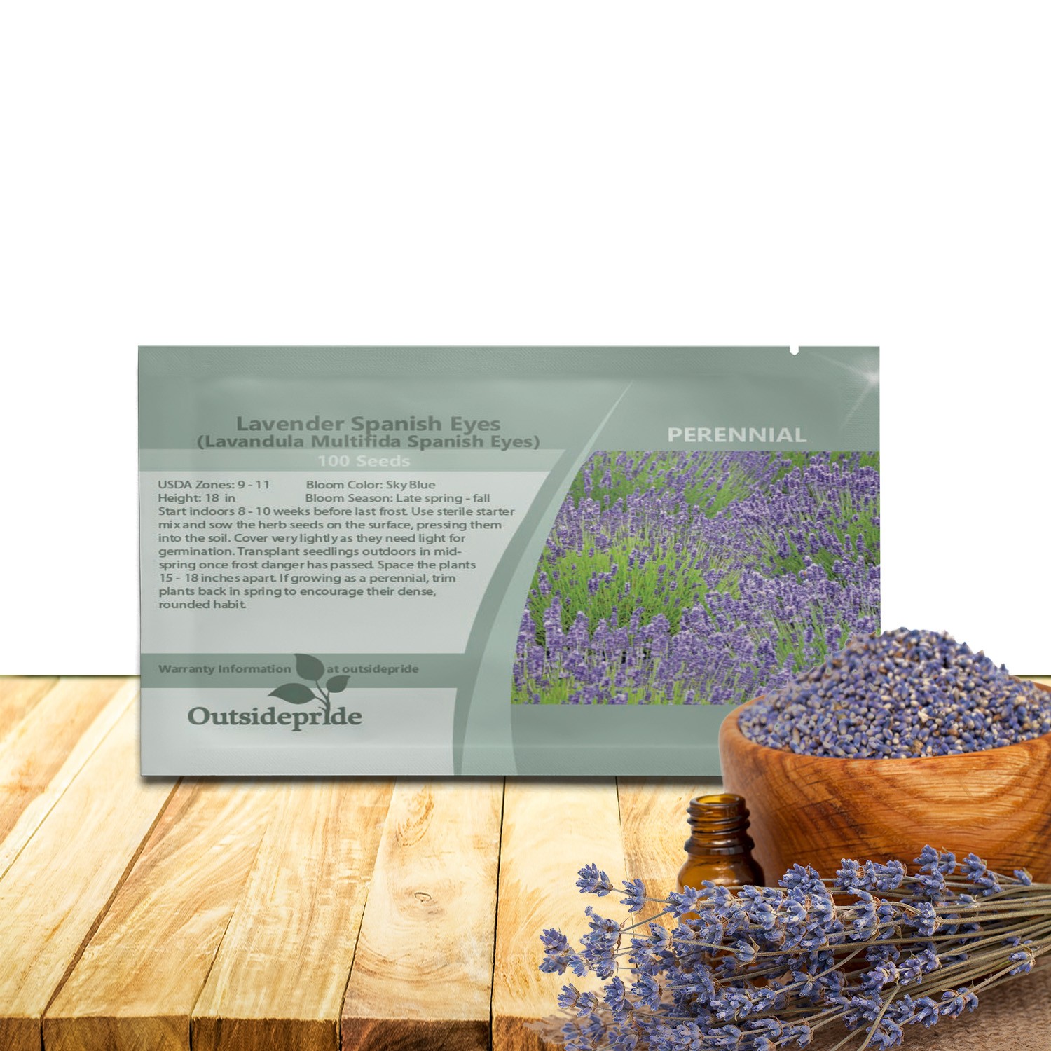 200 Seeds Lavender Spanish Eyes Drought Tolerant Herb Plant Seeds For