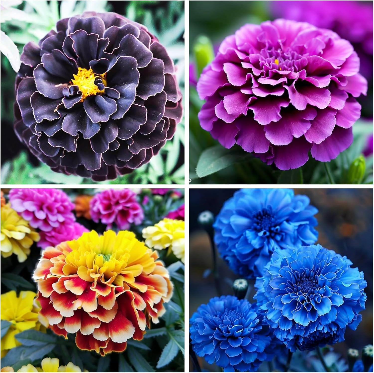 1000+ Perennial Marigold Flower Seed for Planting Outdoor-Sparky Mix French Mari