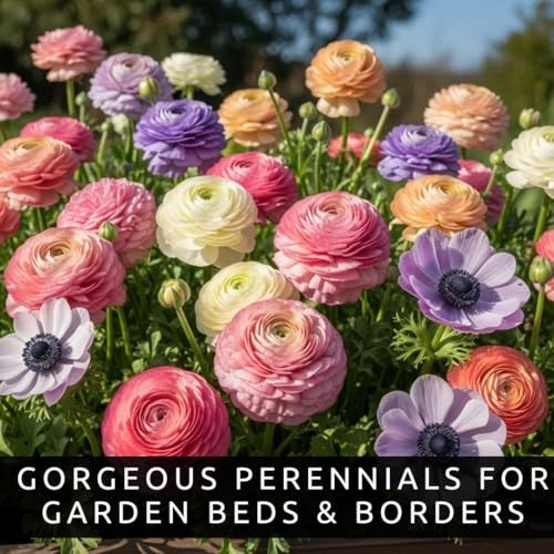 Pastel Flower Bulb Mix – 50 Premium Ranunculus & Anemone Bulbs for Easy Planting