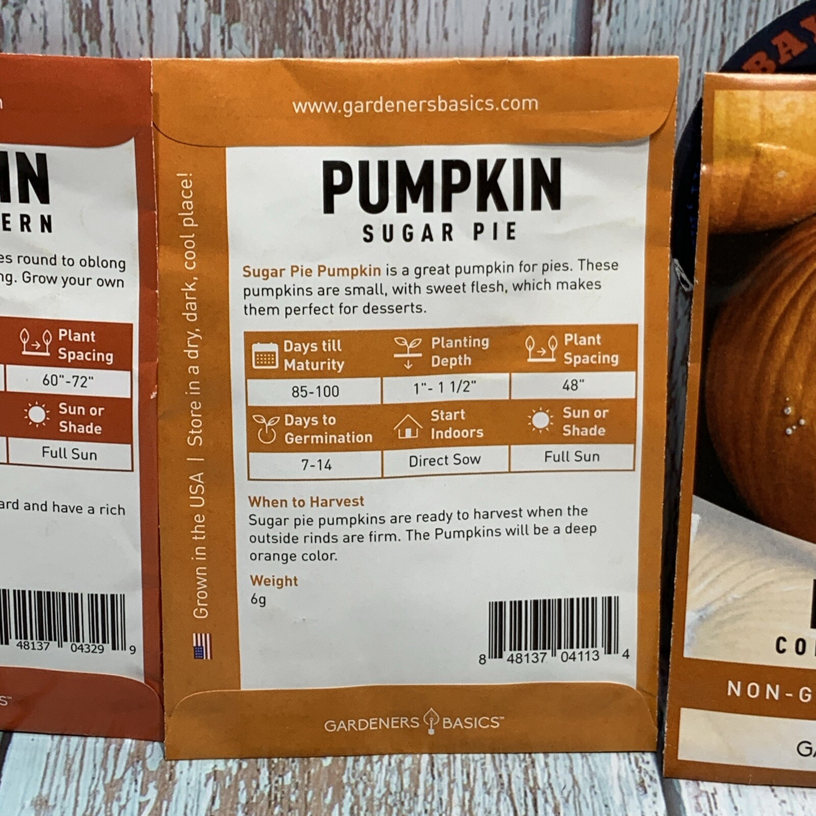 5 Pks.Pumpkin Seeds.| Heirloom, Non-GMO, Sugar Pie,Big Max,Jack Be Little,Jackol