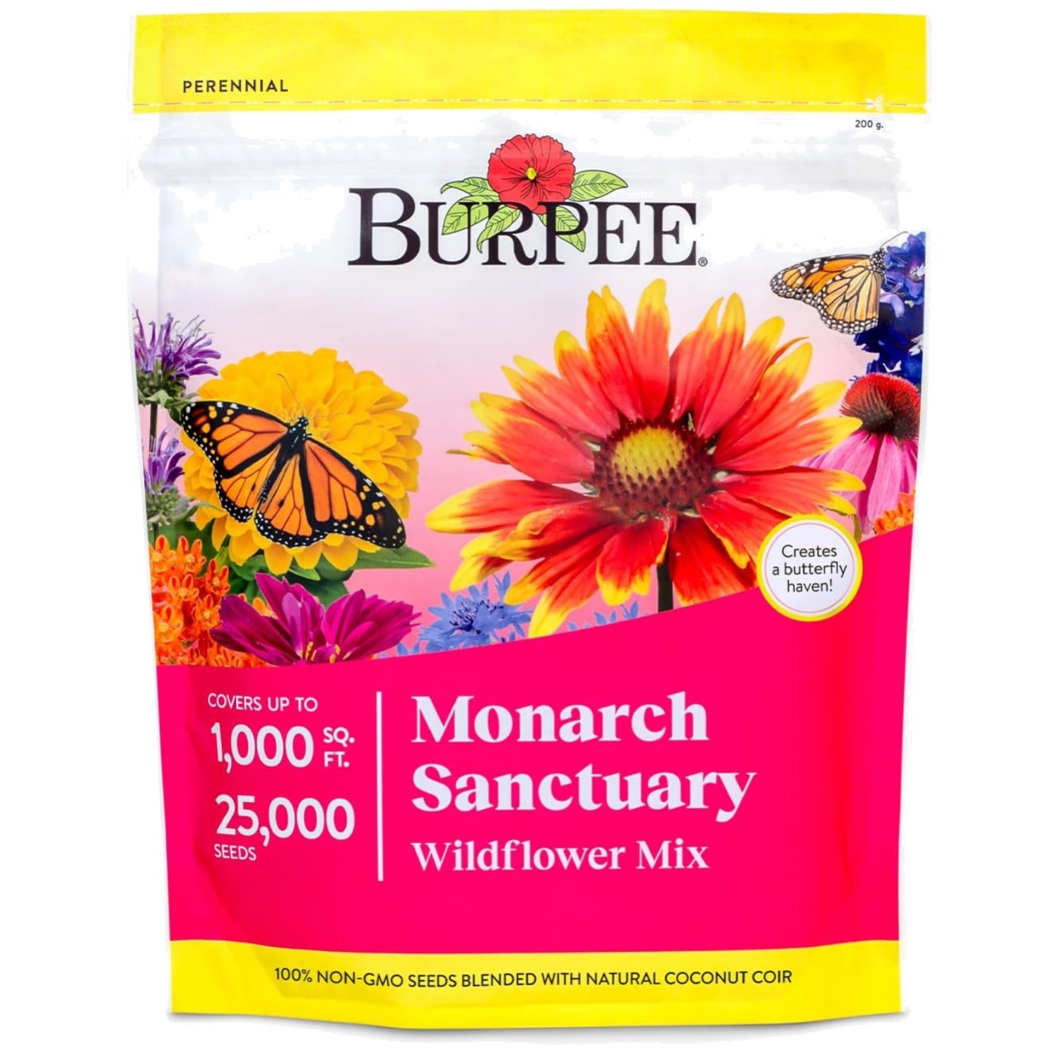 Monarch Sanctuary Seed Mix | 25,000 Pollinator Garden Seeds