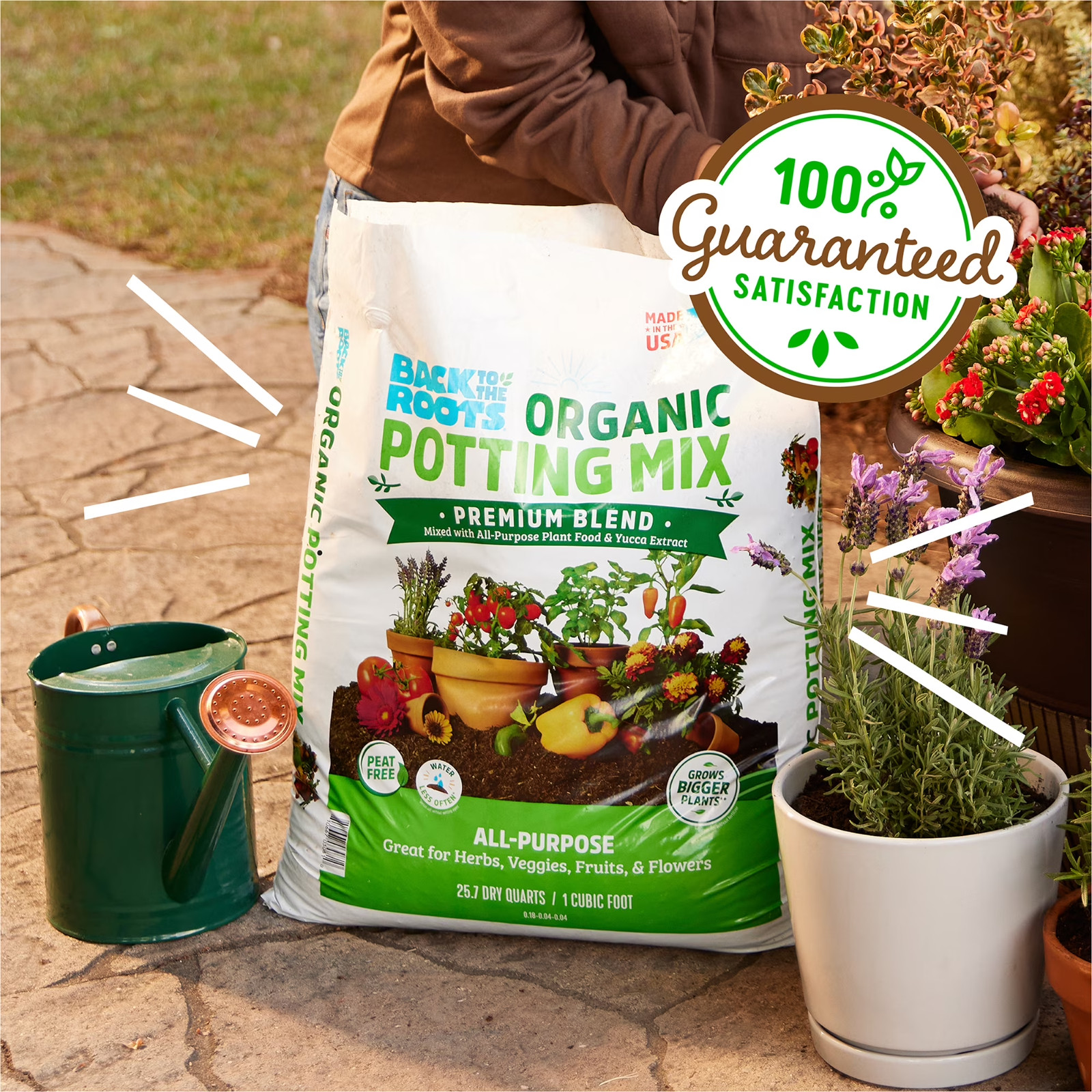 Organic All-Purpose Potting Mix Premium Soil Blend 23 lb Back to the Roots