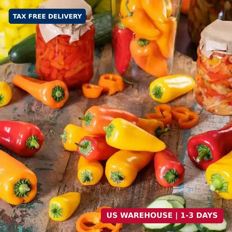 Hot & Sweet Pepper Seed Collection for Planting – 8 Varieties Pack, Jalapeno, Ha