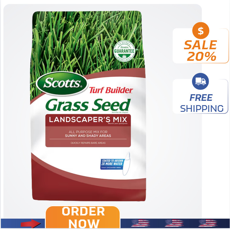 Scotts Turf Builder Landscapers Mix North 40 lb Grass Seed Blend New