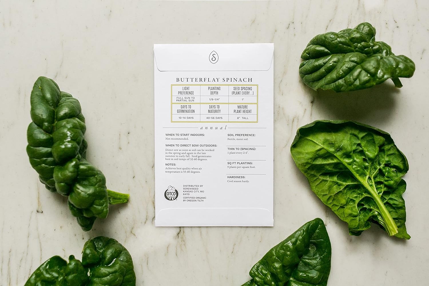 Sereniseed Certified Organic Leafy Greens Lettuce Seeds Collection (10-Pack)