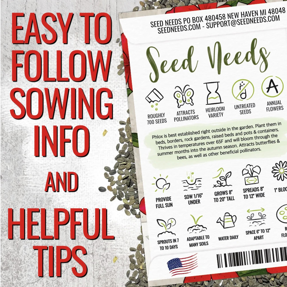 Red Drummond Phlox Seeds For Planting (Phlox Drummondii)