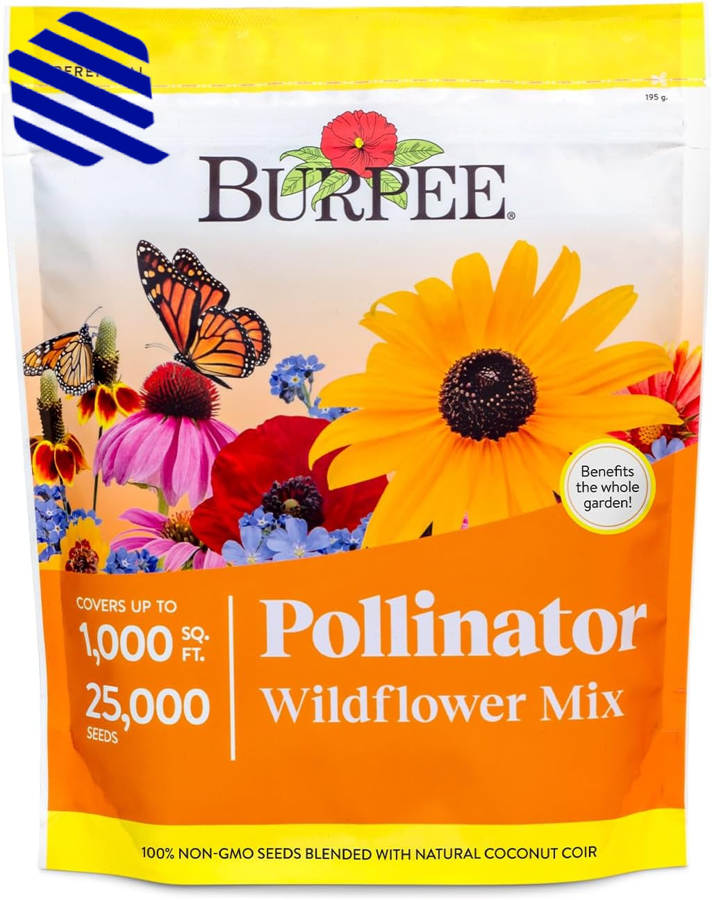 Wildflower 25,000 Bulk 1 Bag 18 Varieties of Non Gmo Flower Seeds Pollinator