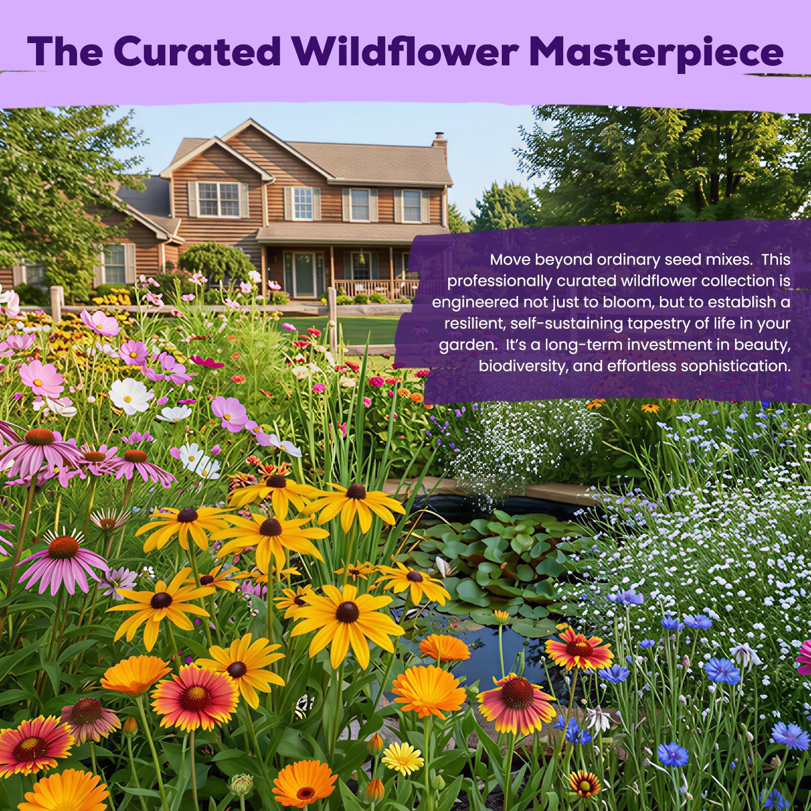 200,000+ Wildflower Seeds Bulk (4oz) – 16 Varieties Perennial & Annual Mix, N…