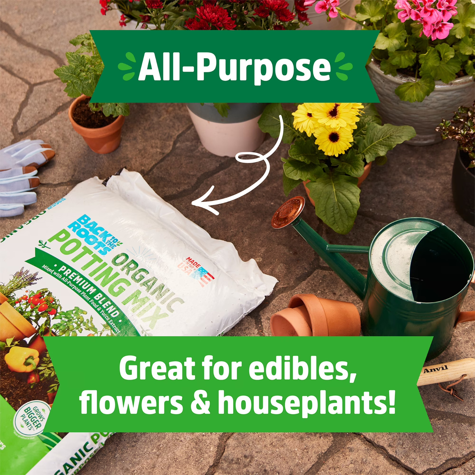 Organic All-Purpose Potting Mix Premium Soil Blend 23 lb Back to the Roots