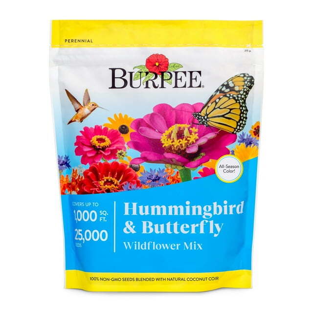 Hummingbird & Butterfly Mix Wildflower Seeds – Non-Gmo, Attracts Pollina