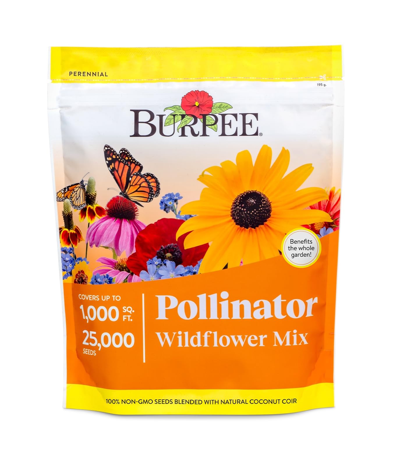 Wildflower 25,000 Bulk, 1 Bag, 18 Varieties of NonGMO Flower Seeds Pollinator…