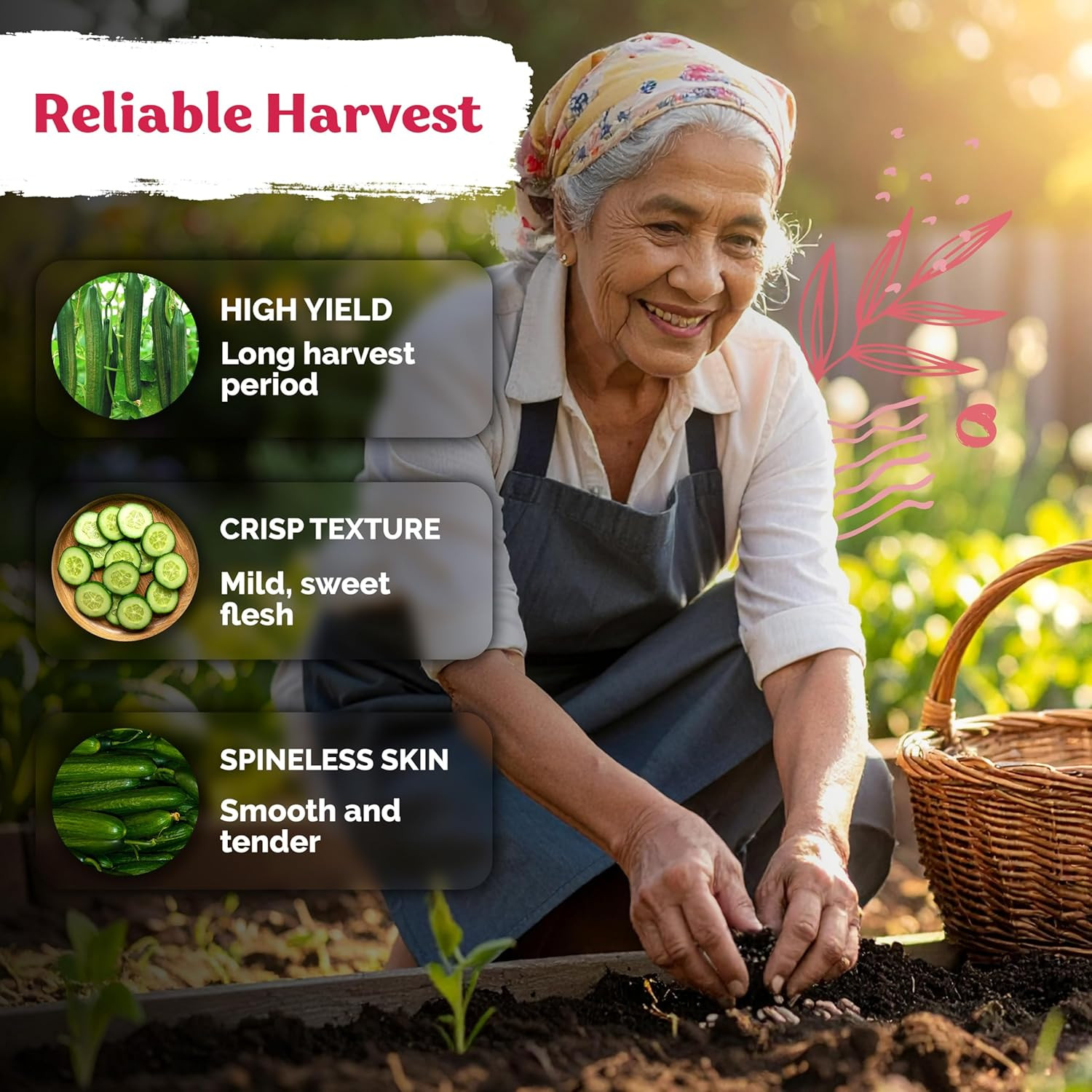 50 English Telegraph Cucumber Seeds (Cucumis Sativus) – English Cucumber Organic