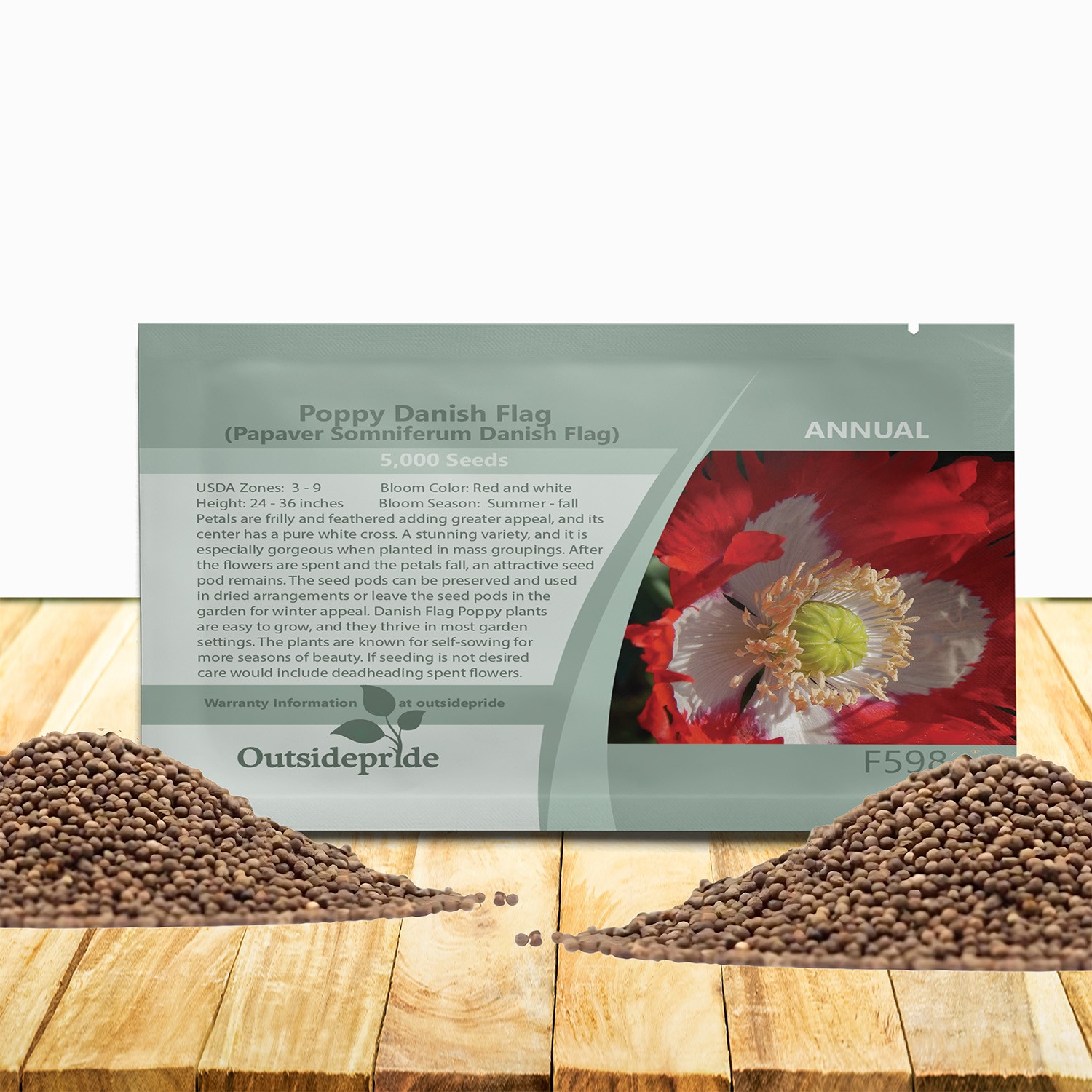 5000 Seeds Papaver Poppy Danish Flag Seed For Planting – Garden Flower Plant